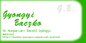 gyongyi baczko business card